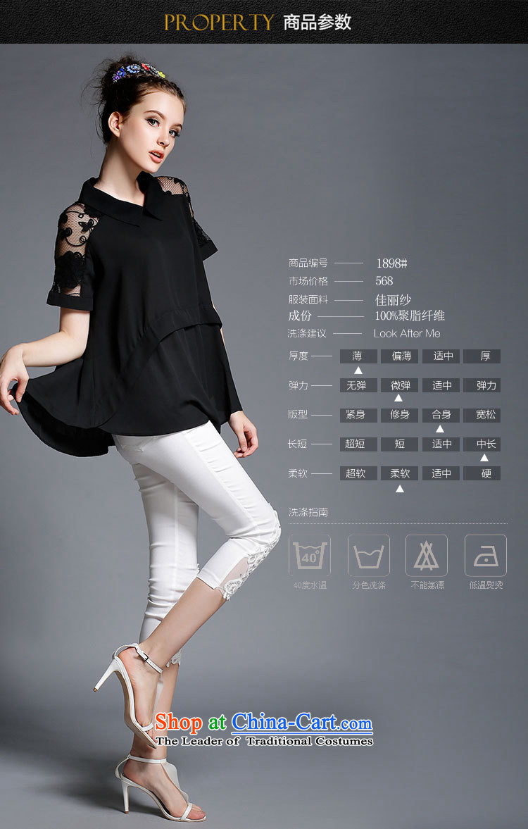Improving access of 2015 Summer new larger female thick mm solid color loose chiffon shirt out Thick Long Short-sleeved T-shirt T-shirts irregular 1898 Black XXXL picture, prices, brand platters! The elections are supplied in the national character of distribution, so action, buy now enjoy more preferential! As soon as possible.