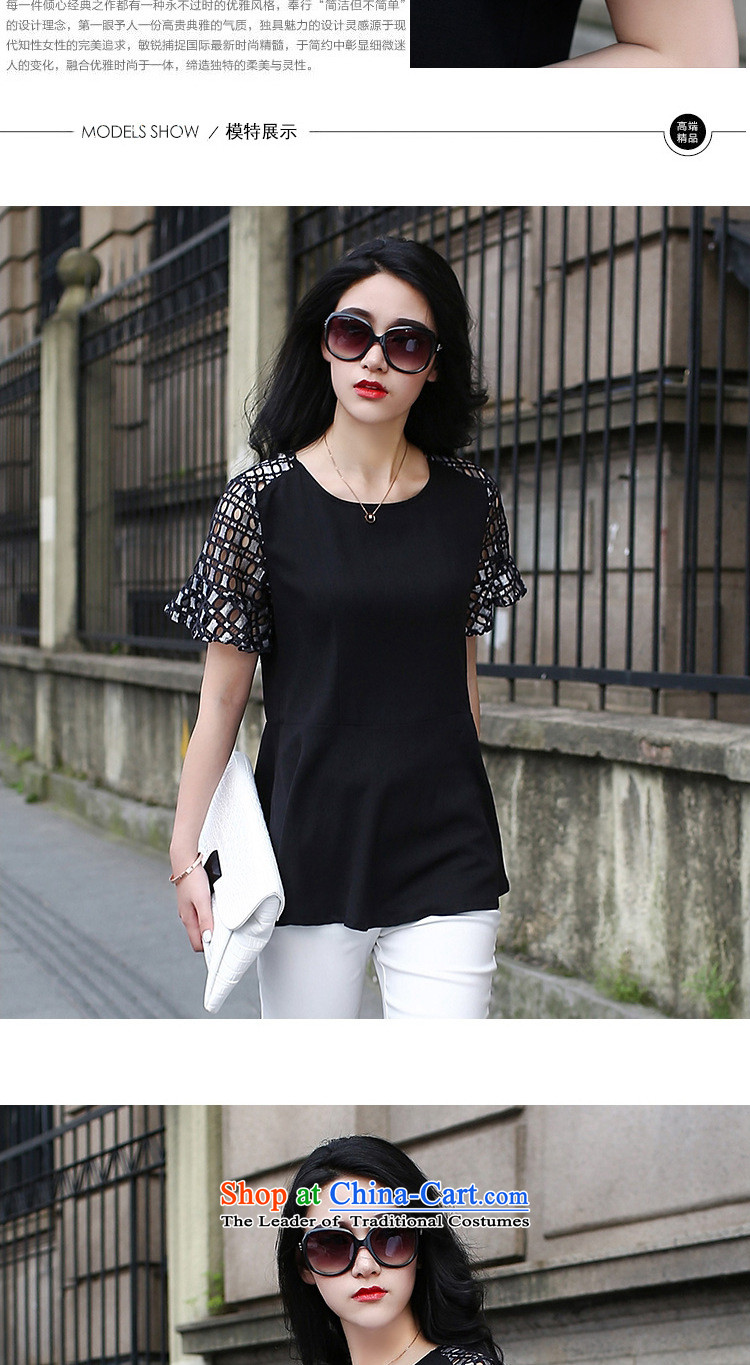 Mantile tu 2015 Western large female summer fat mm short-sleeved T-shirt lace stitching to intensify the thick black T-shirt MDR1759 sister XXXL150-160 around 922.747 picture, prices, brand platters! The elections are supplied in the national character of distribution, so action, buy now enjoy more preferential! As soon as possible.