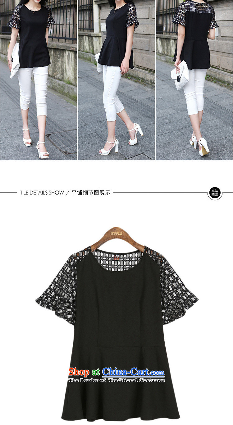 Mantile tu 2015 Western large female summer fat mm short-sleeved T-shirt lace stitching to intensify the thick black T-shirt MDR1759 sister XXXL150-160 around 922.747 picture, prices, brand platters! The elections are supplied in the national character of distribution, so action, buy now enjoy more preferential! As soon as possible.