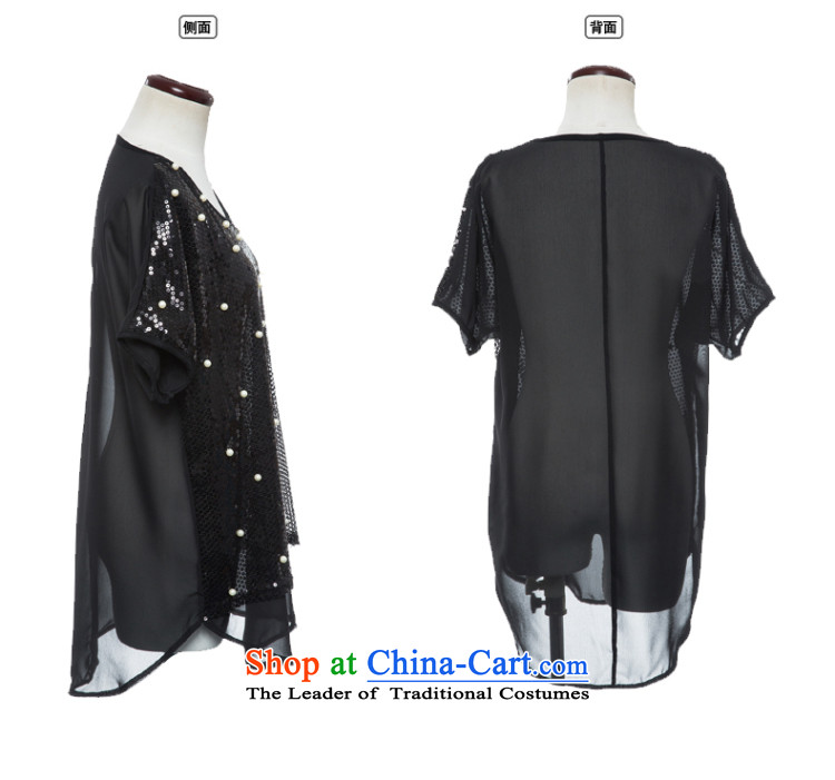The eternal summer 2015, Sau thick mm new larger female high on-chip beads in making long thin black T-shirt graphics XL Photo, prices, brand platters! The elections are supplied in the national character of distribution, so action, buy now enjoy more preferential! As soon as possible.