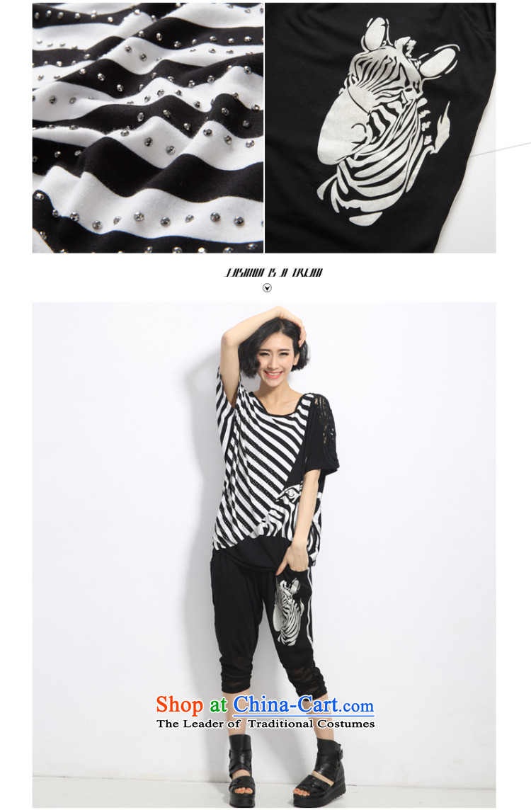 The eternal summer 2015, Sau thick mm new large stylish black-and-white streaks in women's zebra stamp graphics package black and white streaks thin 3XL color pictures, prices, brand platters! The elections are supplied in the national character of distribution, so action, buy now enjoy more preferential! As soon as possible.