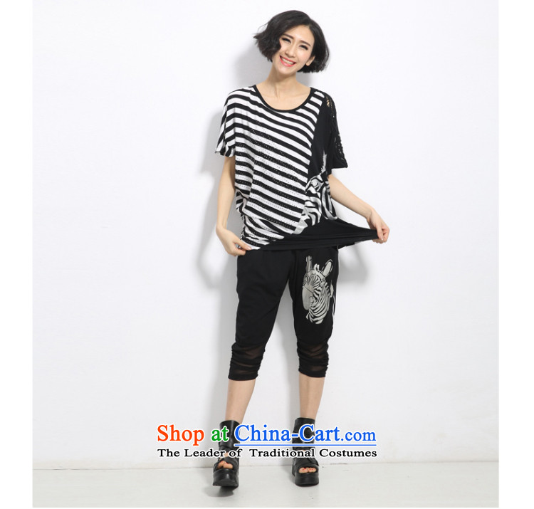 The eternal summer 2015, Sau thick mm new large stylish black-and-white streaks in women's zebra stamp graphics package black and white streaks thin 3XL color pictures, prices, brand platters! The elections are supplied in the national character of distribution, so action, buy now enjoy more preferential! As soon as possible.