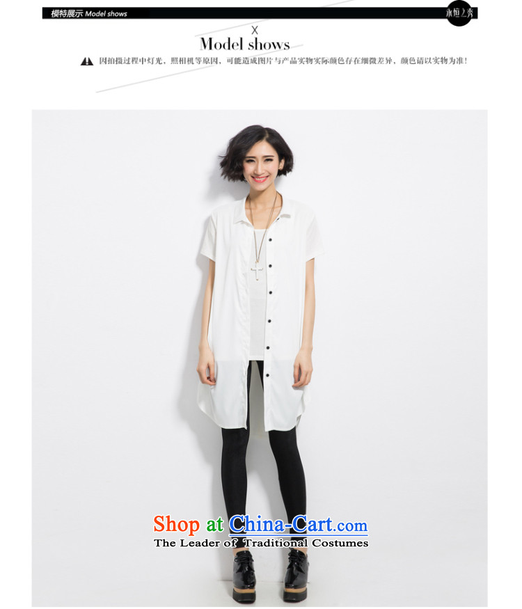 The eternal summer 2015, Sau thick mm new larger female single row for loose video in thin long white shirt 3XL picture, prices, brand platters! The elections are supplied in the national character of distribution, so action, buy now enjoy more preferential! As soon as possible.