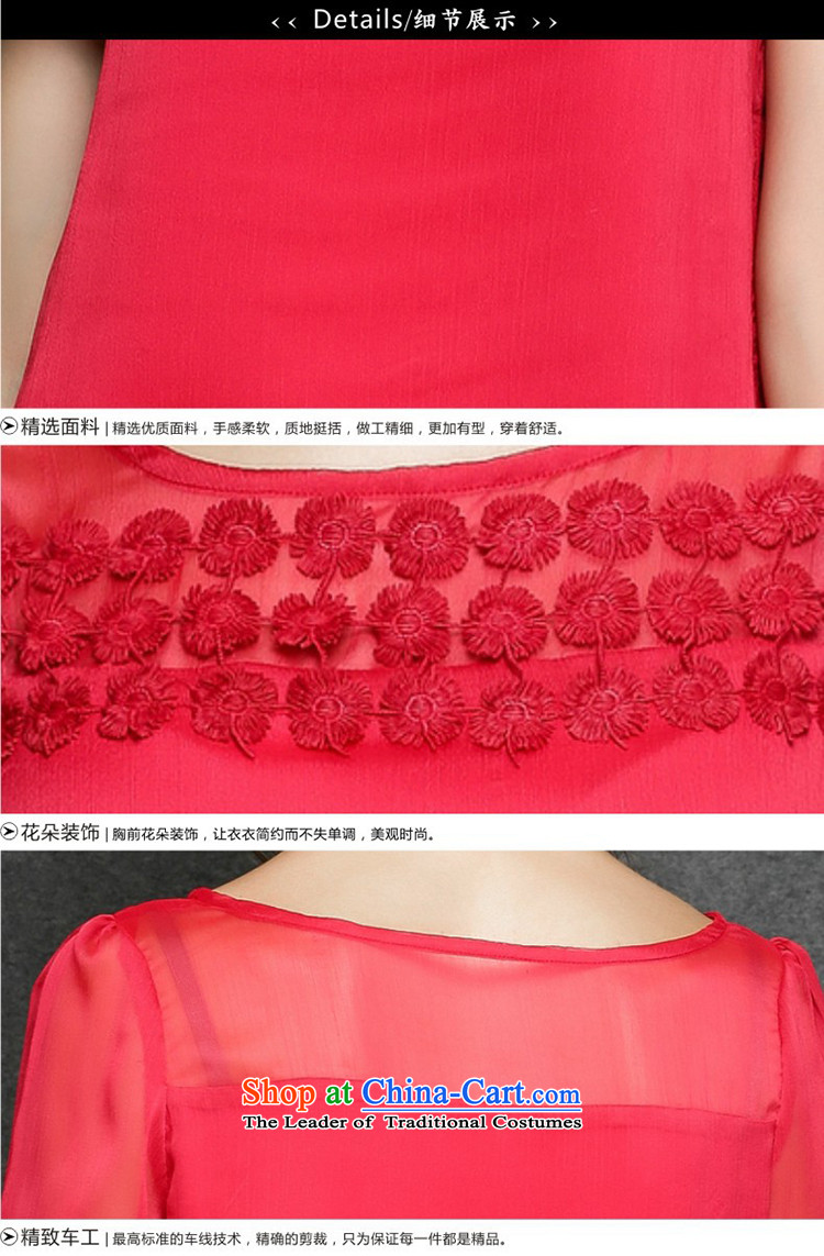 Improving access of 2015 mm thick larger women's summer to intensify the new Flower pure color fluoroscopy short-sleeved Sau San Fat, Hin large thin coat 3395 Red XXL picture, prices, brand platters! The elections are supplied in the national character of distribution, so action, buy now enjoy more preferential! As soon as possible.