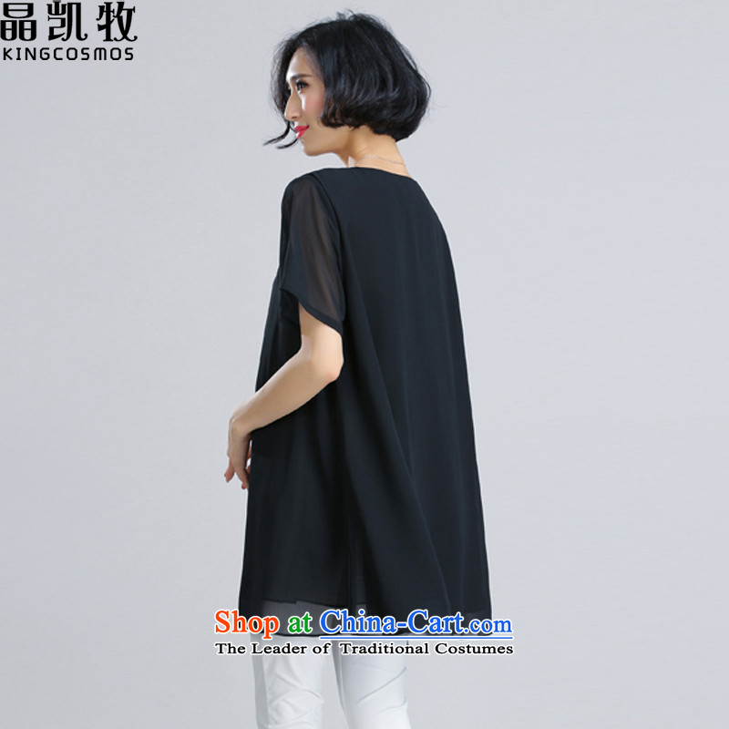 Jing Kai Makidai Code women 2015 Summer new women's T-shirts CDM620 C - Black XXXL, Jing Kai (kingcosmos materials) , , , shopping on the Internet