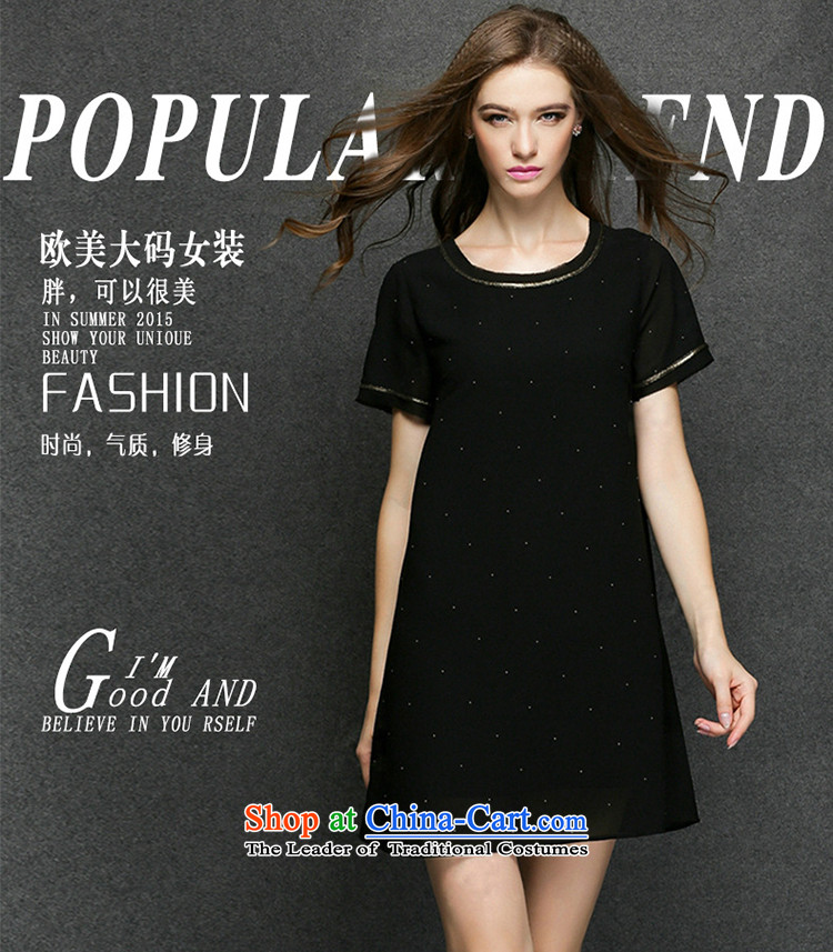 Improving access of 2015 mm thick larger women's summer to xl new round-neck collar pearl chiffon stylish loose video thin large dresses 3376 Black XXL picture, prices, brand platters! The elections are supplied in the national character of distribution, so action, buy now enjoy more preferential! As soon as possible.