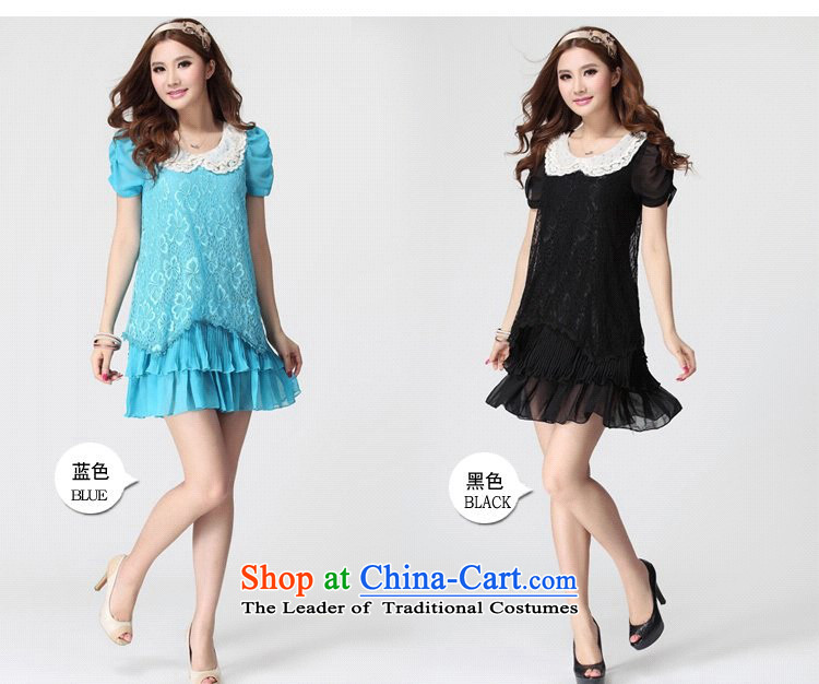 C.o.d. Package Mail thick MM larger women 2015 Summer new stylish sexy lapel bubble cuff Ultra video thin Sau San lace dresses 3XL black picture, prices, brand platters! The elections are supplied in the national character of distribution, so action, buy now enjoy more preferential! As soon as possible.