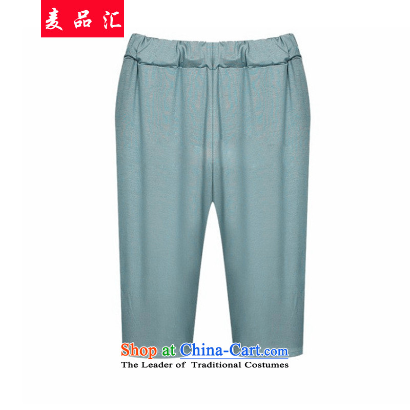 Mr Hui 2015 summer products new larger female thick mm to intensify the bat sleeves loose video thin short-sleeved T-shirt + elastic Capri two kit mintcream 4XL recommendations, Mr Mak products around 170-190 microseconds removals by sinks , , , shopping