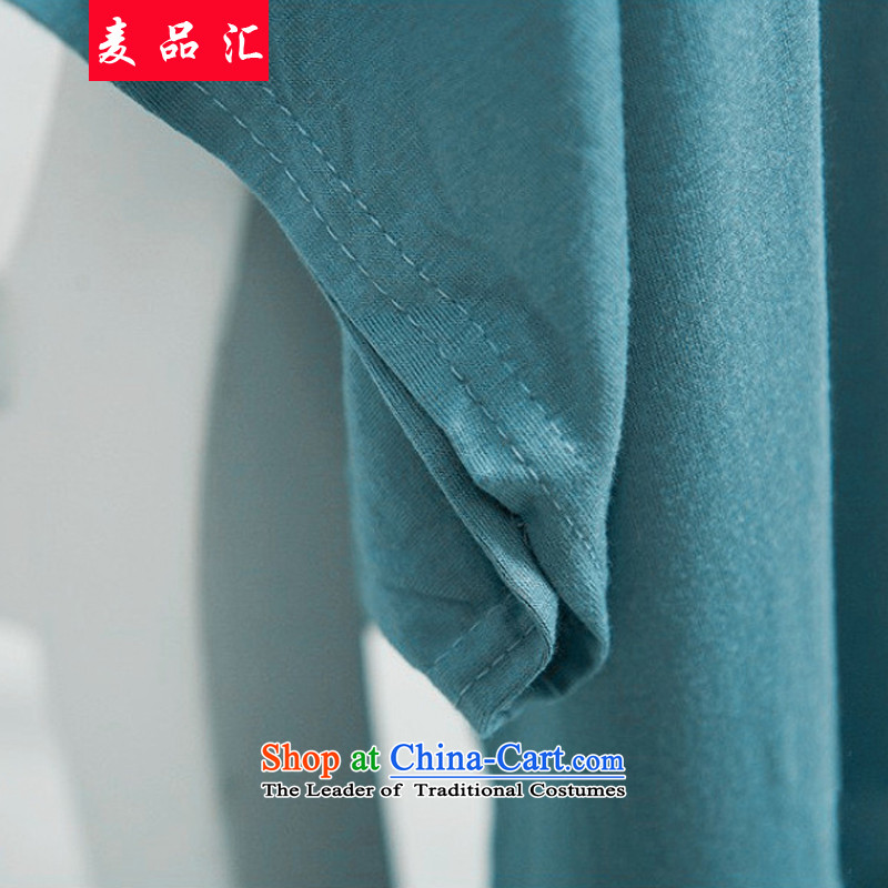 Mr Hui 2015 summer products new larger female thick mm to intensify the bat sleeves loose video thin short-sleeved T-shirt + elastic Capri two kit mintcream 4XL recommendations, Mr Mak products around 170-190 microseconds removals by sinks , , , shopping