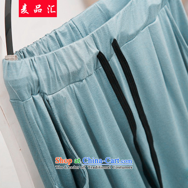 Mr Hui 2015 summer products new larger female thick mm to intensify the bat sleeves loose video thin short-sleeved T-shirt + elastic Capri two kit mintcream 4XL recommendations, Mr Mak products around 170-190 microseconds removals by sinks , , , shopping