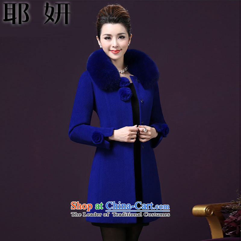 Charlene Choi 2015 Autumn and gross girls jacket? Long cashmere overcoat so female winter coats women Gross Gross Gross for female 8321# coat? Po blue XXXXL, and Yeon , , , shopping on the Internet