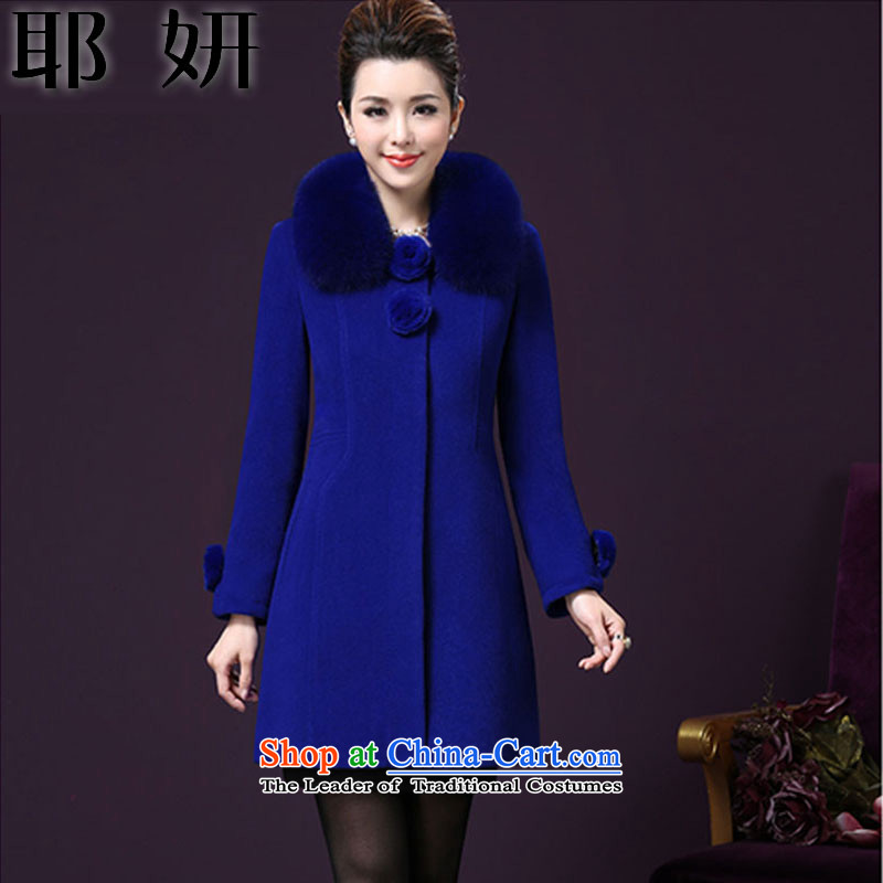 Charlene Choi 2015 Autumn and gross girls jacket? Long cashmere overcoat so female winter coats women Gross Gross Gross for female 8321# coat? Po blue XXXXL, and Yeon , , , shopping on the Internet