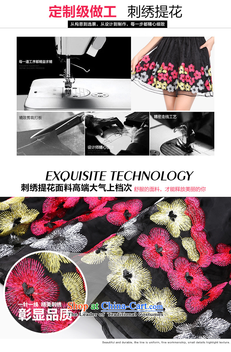 Luo Shani flower code women thick mm summer 200 catties to increase girls' thick graphics thin, thick sister dresses chiffon 2171 high-end black 5XL- OSCE root yarn embroidery picture, prices, brand platters! The elections are supplied in the national character of distribution, so action, buy now enjoy more preferential! As soon as possible.