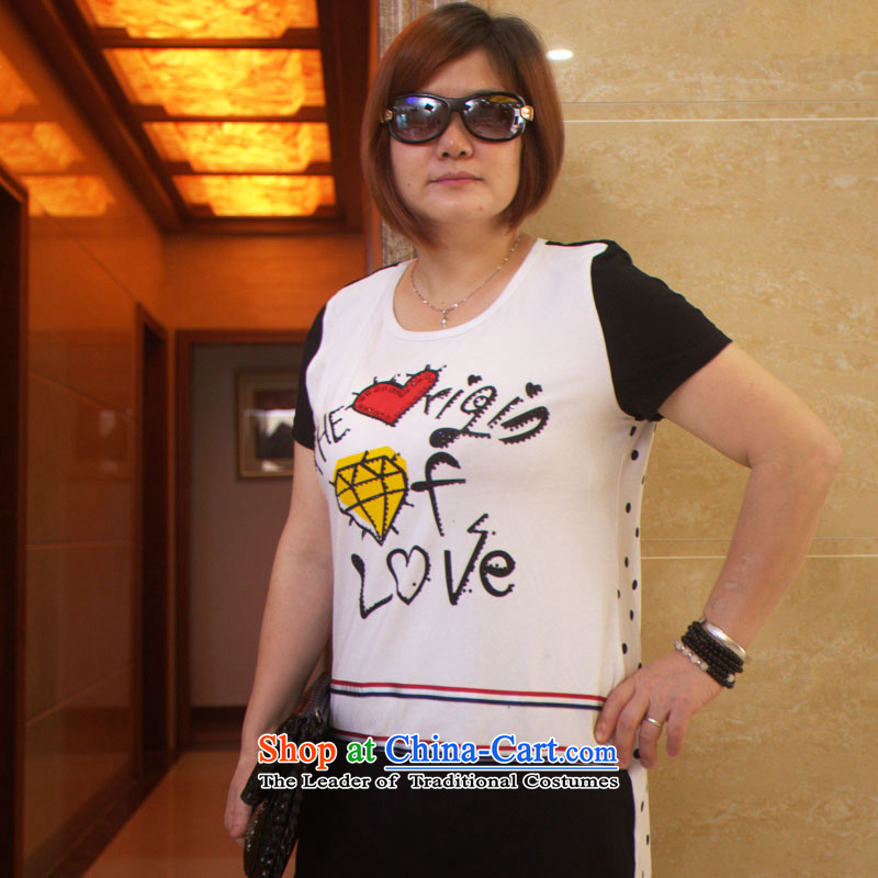 Yan Kai Ying 2015 Summer new larger female thick MM to intensify in the Sau San long female white short-sleeved T-shirt 4XL, Yan Kai Ying (xin kai ying) , , , shopping on the Internet