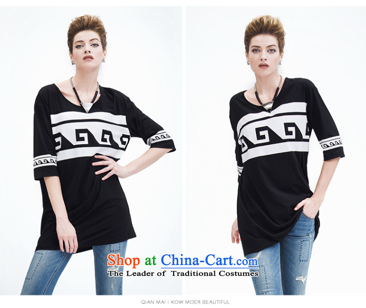 The former Yugoslavia Migdal Code women 2015 Summer new mm thick and long pattern stylish ethnic Tee 2XL Photo Black 952153966 female, prices, brand platters! The elections are supplied in the national character of distribution, so action, buy now enjoy more preferential! As soon as possible.
