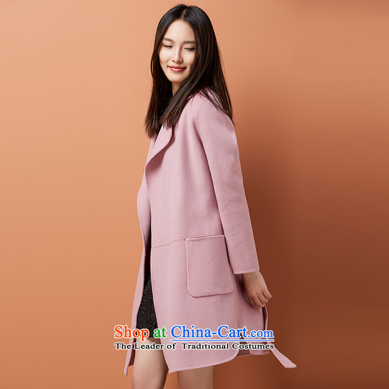  The new 2015 Queen simple two-sided woolen coat Sau San long gross Ms. han bum jacket? windbreaker pink S queen hanhou hug him queen , , , shopping on the Internet