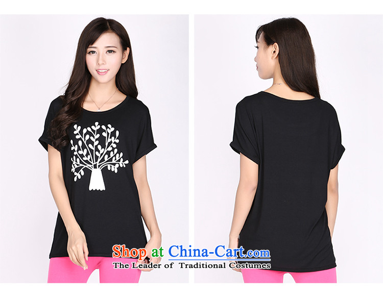 Luo Shani flower code t-shirts loose stamp thick sister summer increase the overweight women wear thin layer shirt graphics female 2173 Black 4XL Photo, prices, brand platters! The elections are supplied in the national character of distribution, so action, buy now enjoy more preferential! As soon as possible.