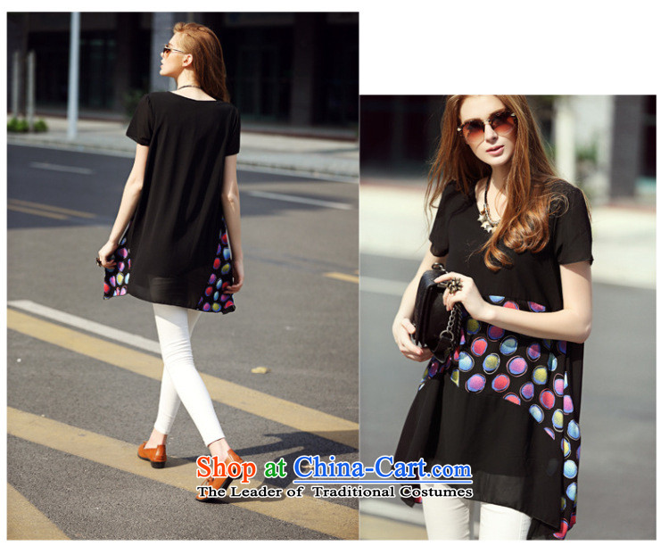 Morning to 2015 mm thick summer new European and American women to increase women's loose video decode thin colored stone neck long white shirt 2XL( chiffon suitable for 130-140) pictures, price catty, brand platters! The elections are supplied in the national character of distribution, so action, buy now enjoy more preferential! As soon as possible.