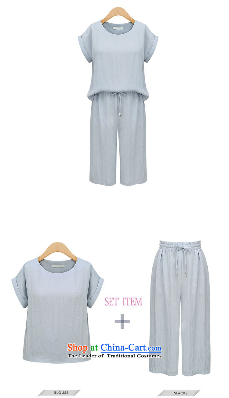 Mak, 2015 new summer removals by sinks xl female loose video thin short-sleeved T-shirt + elastic waist widen and pants and two kit/ 237 light blue 4XL Photo, prices, brand platters! The elections are supplied in the national character of distribution, so action, buy now enjoy more preferential! As soon as possible.