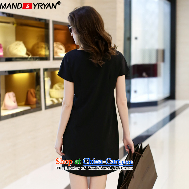 Mantile Eun European site large 2015 Women's Summer new mm thick gold stamp Sau San graphics package and short-sleeved thin skirt around 922.747 XXXXL165-175 MDR1941 black, mantile mandyryan Eun () , , , shopping on the Internet