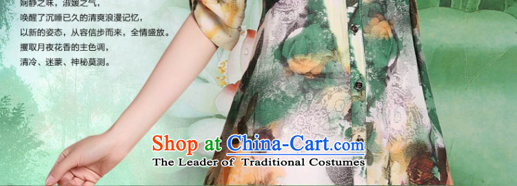 2015 Summer Zz&ff new larger women in seven long-sleeved shirt chiffon stamp XF1870 summer green XXXL female picture, prices, brand platters! The elections are supplied in the national character of distribution, so action, buy now enjoy more preferential! As soon as possible.