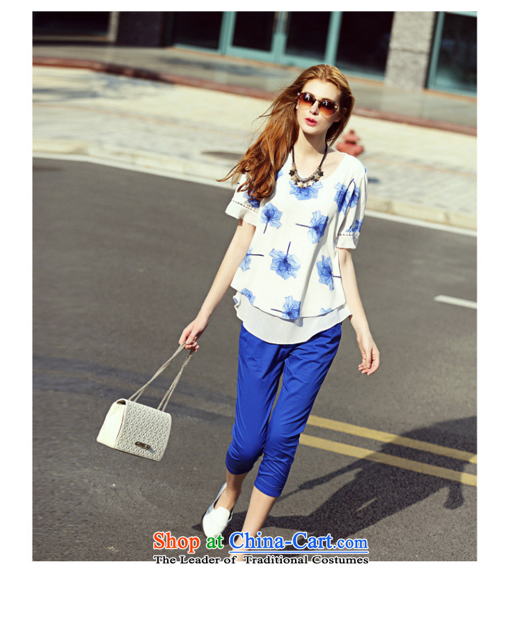 Morning to to increase the number of female new summer 2015, Western liberal leave two bubble-sleeve T-shirt thick mm sweet knocked-color printing chiffon Netherlands shirt White M for 100-110 catty) Picture, prices, brand platters! The elections are supplied in the national character of distribution, so action, buy now enjoy more preferential! As soon as possible.