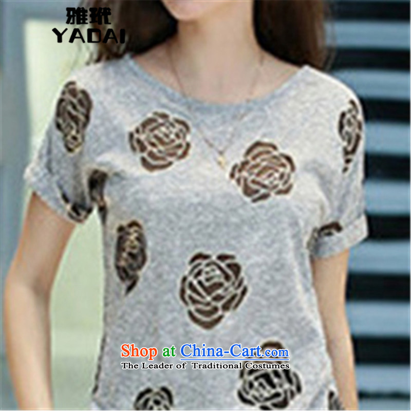 2015 Plus biventricular hypertrophy nga toi code women thick mm summer short-sleeved T-shirt trouser press kit 9095 Black XXXXL, nga toi YADAI () , , , shopping on the Internet