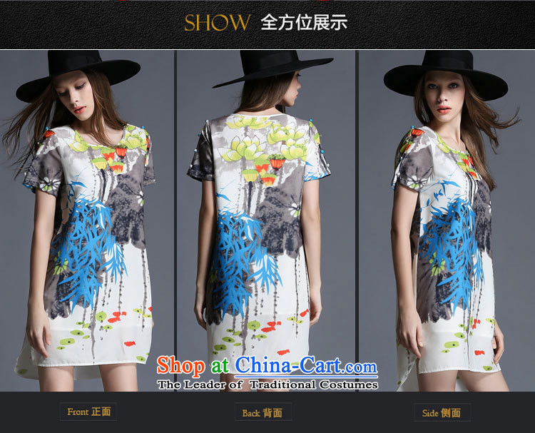 Improving access of thick large sister 2015 Women's summer to intensify the skirt niba stamp Sau San loose video thin chiffon colored XXXXL pictures 1936 skirt picture, prices, brand platters! The elections are supplied in the national character of distribution, so action, buy now enjoy more preferential! As soon as possible.