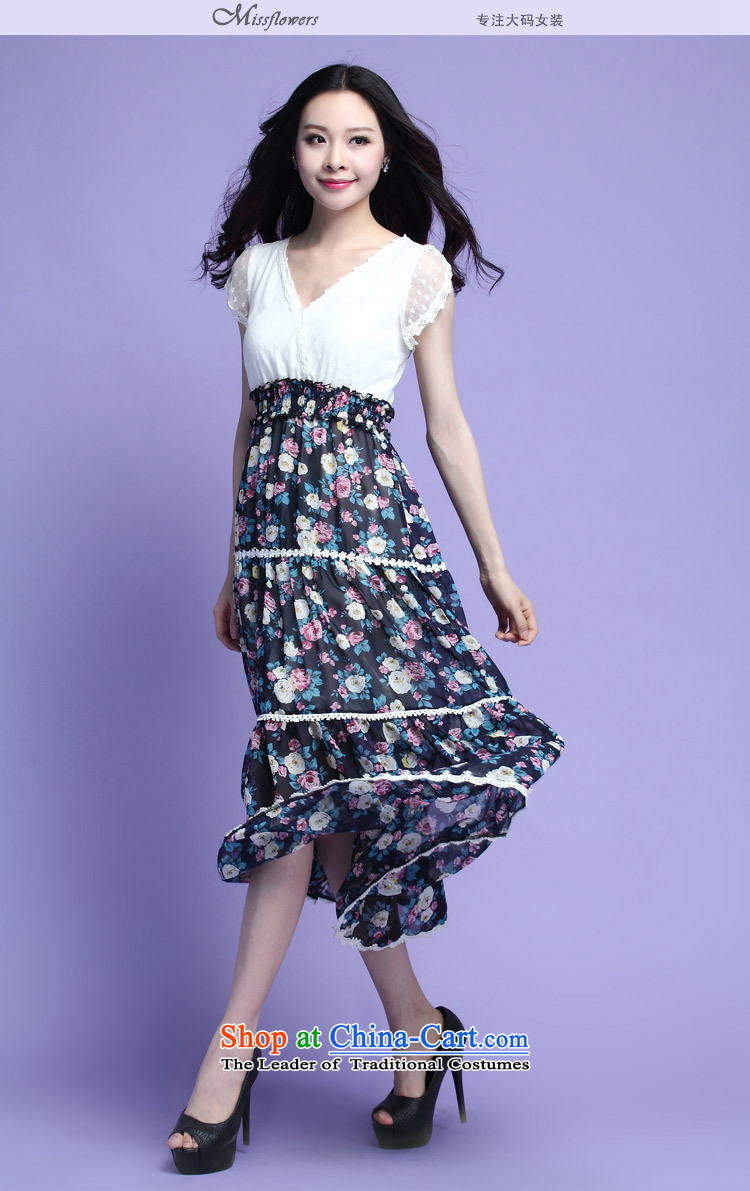 Coveted summer xl female thick sister two fake chiffon lace floral long skirt suits 3725 Green XXXL picture, prices, brand platters! The elections are supplied in the national character of distribution, so action, buy now enjoy more preferential! As soon as possible.