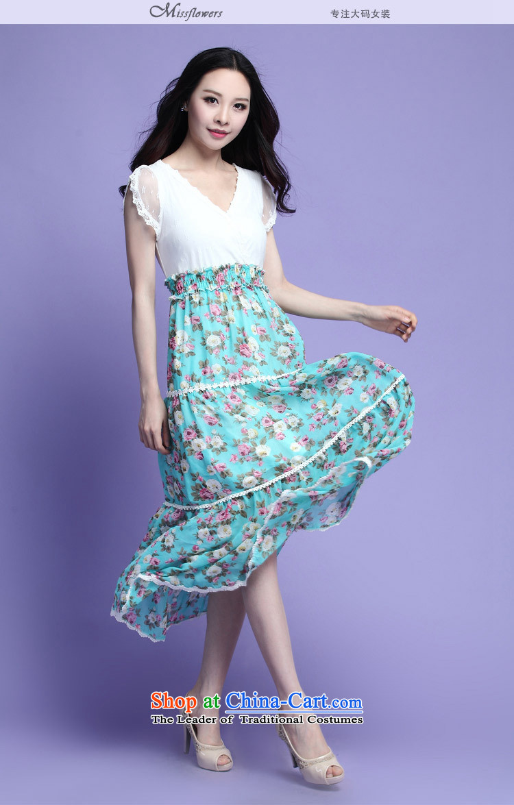 Coveted summer xl female thick sister two fake chiffon lace floral long skirt suits 3725 Green XXXL picture, prices, brand platters! The elections are supplied in the national character of distribution, so action, buy now enjoy more preferential! As soon as possible.