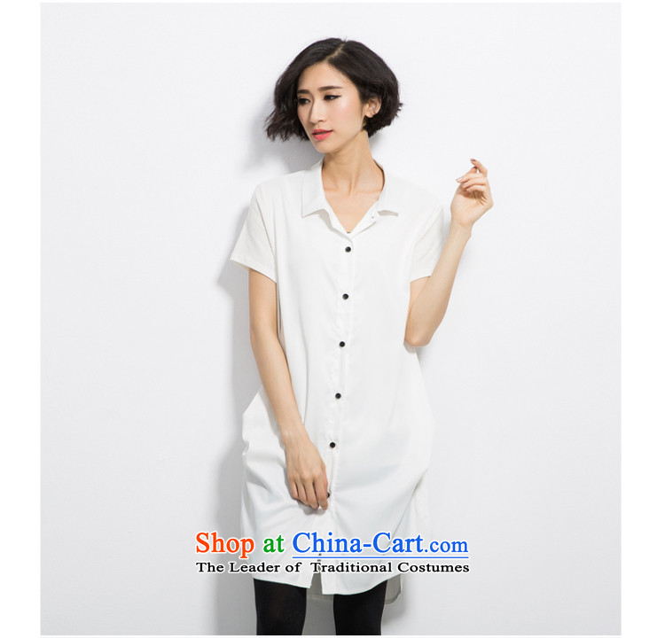The eternal summer 2015, Sau thick mm new larger female single row for loose video in thin long white shirt XL Photo, prices, brand platters! The elections are supplied in the national character of distribution, so action, buy now enjoy more preferential! As soon as possible.