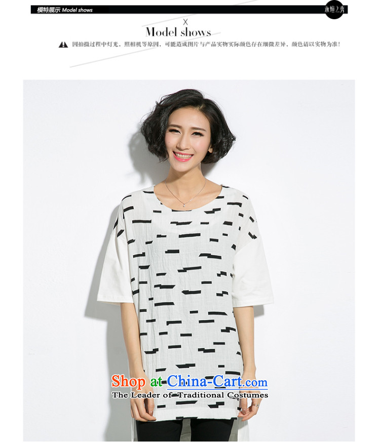 The eternal summer 2015, Sau thick mm new larger female former long after the short video thin personalized stamp relaxd T-shirt White XL Photo, prices, brand platters! The elections are supplied in the national character of distribution, so action, buy now enjoy more preferential! As soon as possible.