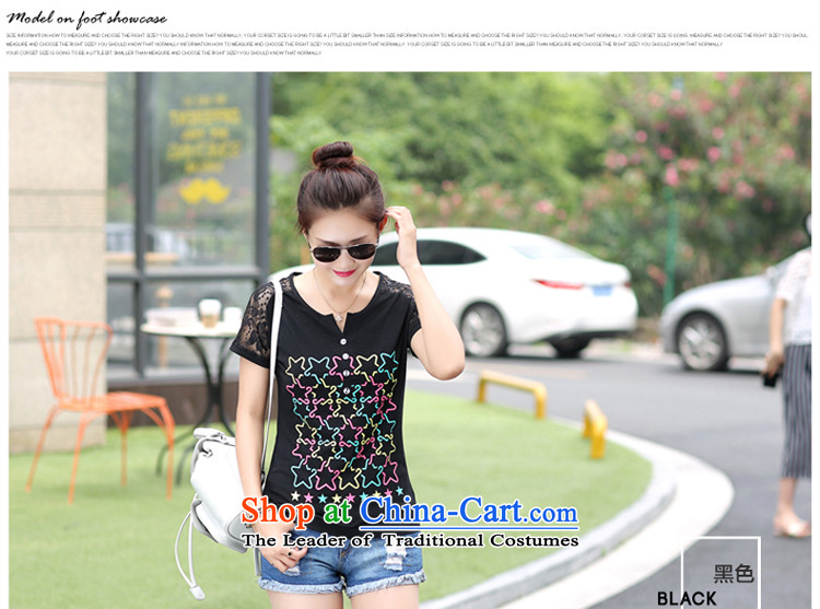 O can be increased by 2015 Robin to persons of thick women large summer compassionate round-neck collar loose short-sleeved T-shirt black 3XL( recommendations 145-160 catty) Picture, prices, brand platters! The elections are supplied in the national character of distribution, so action, buy now enjoy more preferential! As soon as possible.