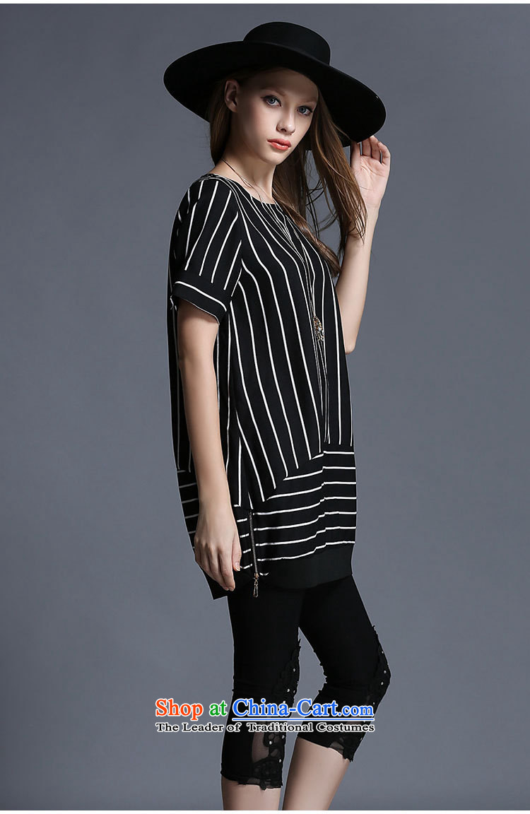 Improving access of 2015 mm thick larger women's summer new expertise, Hin thin strips in the t-shirt, long stamp loose video thin black T-shirt 1966 XXL picture, prices, brand platters! The elections are supplied in the national character of distribution, so action, buy now enjoy more preferential! As soon as possible.