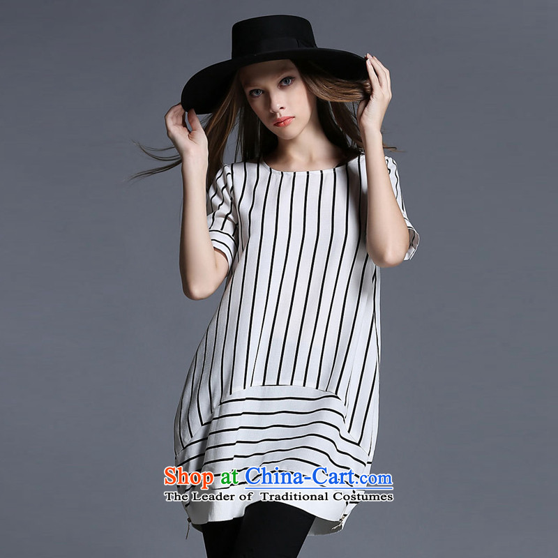 Improving access of 2015 mm thick larger women's summer new expertise, Hin thin strips in the t-shirt, long stamp loose video thin black XXL, 1966 T-shirt (MUFUNA improving access) , , , shopping on the Internet