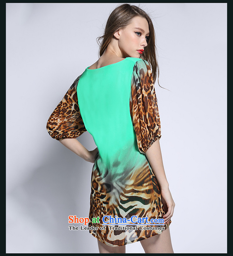 Overgrown Tomb economy honey population large new 2015 Women's summer to increase expertise MM Leopard Stamp chiffon dresses 2635 large green code 4XL 175 around 922.747 picture, prices, brand platters! The elections are supplied in the national character of distribution, so action, buy now enjoy more preferential! As soon as possible.
