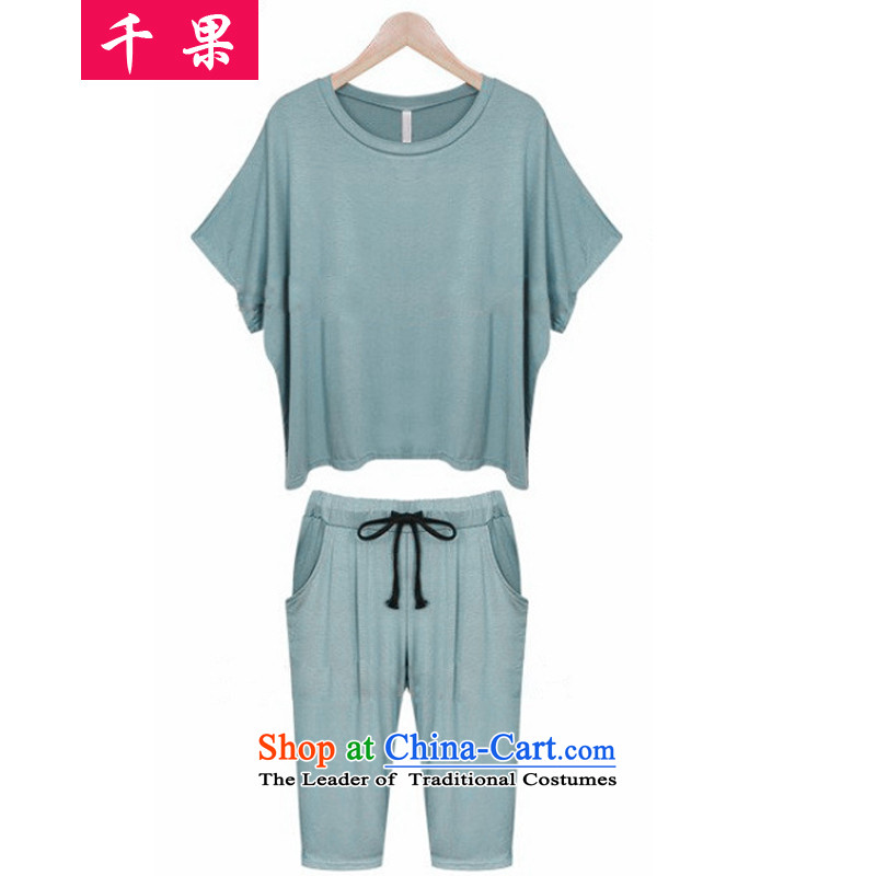 Thousands of fruit xl women 2015 new summer thick sister video thin modal cotton T-shirt with round collar + elastic waist Capri two Kit 387 MINTCREAM 4XL recommendations, thousands of results around 170-190 microseconds (QIANGUO) , , , shopping on the In