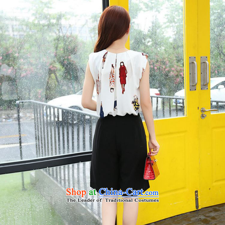 Sophie   2015 summer left kit Korean female chiffon stamp V-Neck +5 hours skirt trousers Kit Video thin two kits figure as the primary image, prices, XXL brand platters! The elections are supplied in the national character of distribution, so action, buy now enjoy more preferential! As soon as possible.