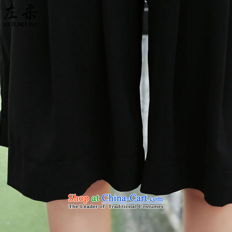 Sophie   2015 summer left kit Korean female chiffon stamp V-Neck +5 hours skirt trousers Kit Video thin two kits figure as the left soft.... XXL, shopping on the Internet