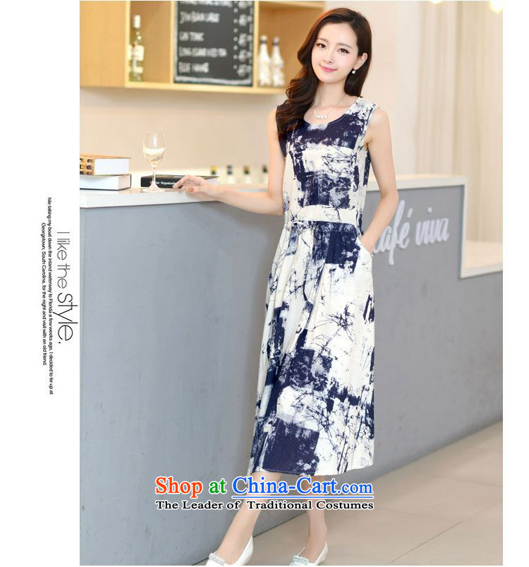    2015 Summer Sophie left Korea Version Stamp dyeing ink painting small new definition arts fan cotton linen Sau San female dresses green L picture, prices, brand platters! The elections are supplied in the national character of distribution, so action, buy now enjoy more preferential! As soon as possible.