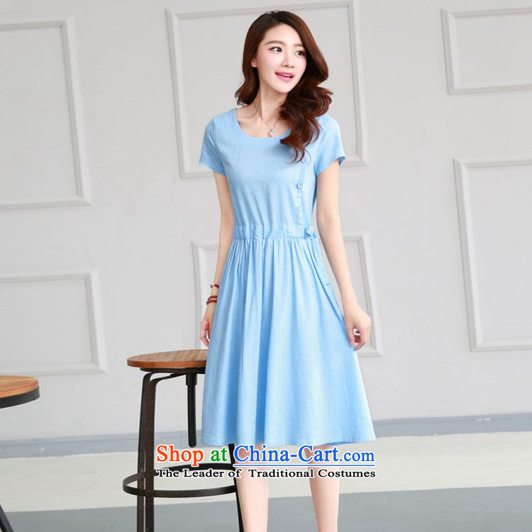   2015 Summer Sophie left Korean female retro arts fan cotton linen female decorated seen wearing short-sleeved linen dresses Qiu Xiang green XL Photo, prices, brand platters! The elections are supplied in the national character of distribution, so action, buy now enjoy more preferential! As soon as possible.