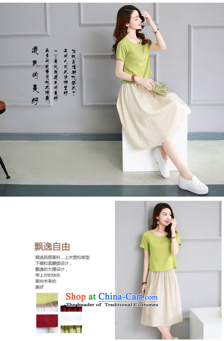    2015 Summer Sophie left Korean female cotton linen package retro arts van two kits linen short-sleeved blouses and female skirt kit skirt on the green M XL Photo, prices, brand platters! The elections are supplied in the national character of distribution, so action, buy now enjoy more preferential! As soon as possible.