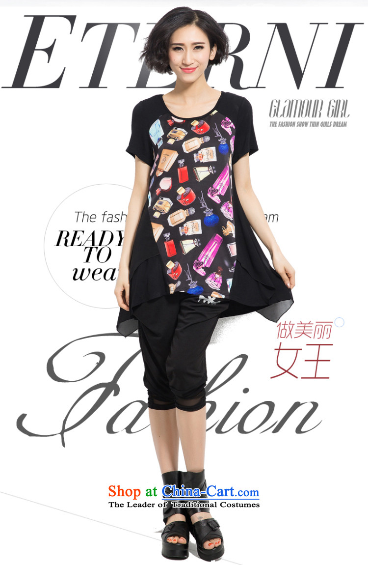 The Eternal Yuexiu Code women 2015 Summer new product expertise, Hin thin tee thick mm to xl women's stylish and classy satin black T-shirt loose stamp L picture, prices, brand platters! The elections are supplied in the national character of distribution, so action, buy now enjoy more preferential! As soon as possible.