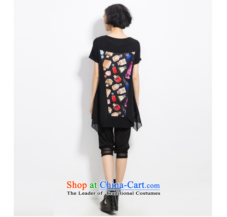 The Eternal Yuexiu Code women 2015 Summer new product expertise, Hin thin tee thick mm to xl women's stylish and classy satin black T-shirt loose stamp L picture, prices, brand platters! The elections are supplied in the national character of distribution, so action, buy now enjoy more preferential! As soon as possible.