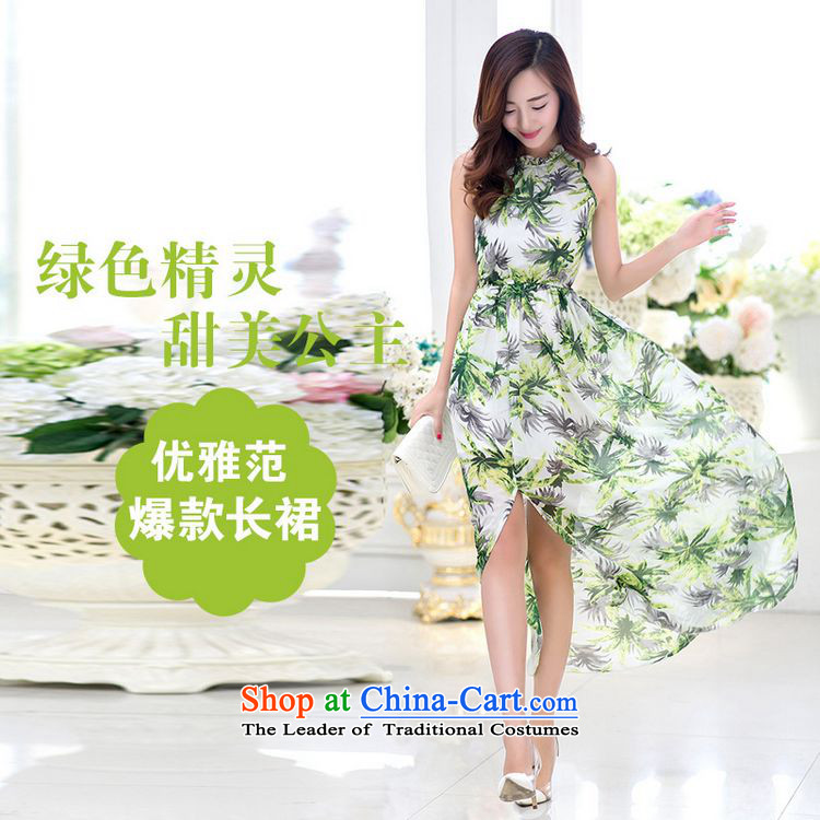    2015 Summer Sophie left Korean female Bohemia wind sleeveless long stamp chiffon dresses skirt female skirts diagram resort- L picture, prices, brand platters! The elections are supplied in the national character of distribution, so action, buy now enjoy more preferential! As soon as possible.