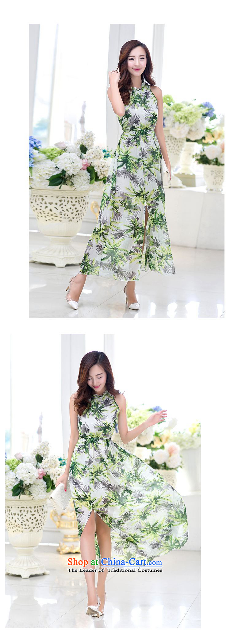    2015 Summer Sophie left Korean female Bohemia wind sleeveless long stamp chiffon dresses skirt female skirts diagram resort- L picture, prices, brand platters! The elections are supplied in the national character of distribution, so action, buy now enjoy more preferential! As soon as possible.