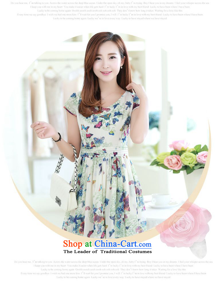    2015 Summer Sophie left Korean female sweet bow tie stamp chiffon Sau San video thin dresses Female dress blue L picture, prices, brand platters! The elections are supplied in the national character of distribution, so action, buy now enjoy more preferential! As soon as possible.