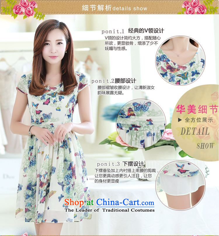    2015 Summer Sophie left Korean female sweet bow tie stamp chiffon Sau San video thin dresses Female dress blue L picture, prices, brand platters! The elections are supplied in the national character of distribution, so action, buy now enjoy more preferential! As soon as possible.