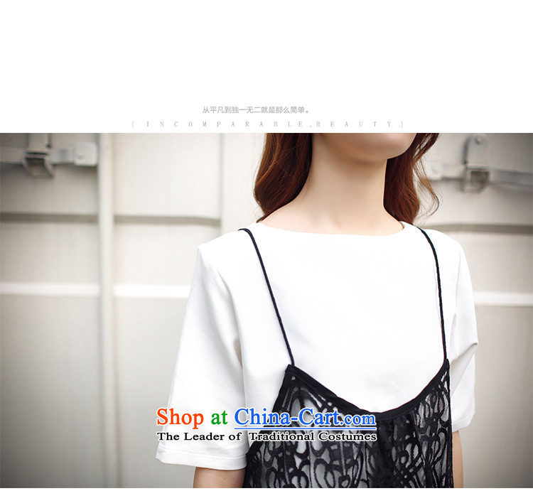 Maximum number of female 200mm thick summer catty new liberal video thin lace stitching leave two short-sleeved T-Shirt on white T-shirt with lace XXXL picture, prices, brand platters! The elections are supplied in the national character of distribution, so action, buy now enjoy more preferential! As soon as possible.