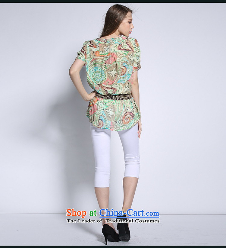 Golden Harvest large population honey economy women 2015 Summer new western style of filigree stamp chiffon shirt female S1660 shirt blue XL Photo, prices, brand platters! The elections are supplied in the national character of distribution, so action, buy now enjoy more preferential! As soon as possible.